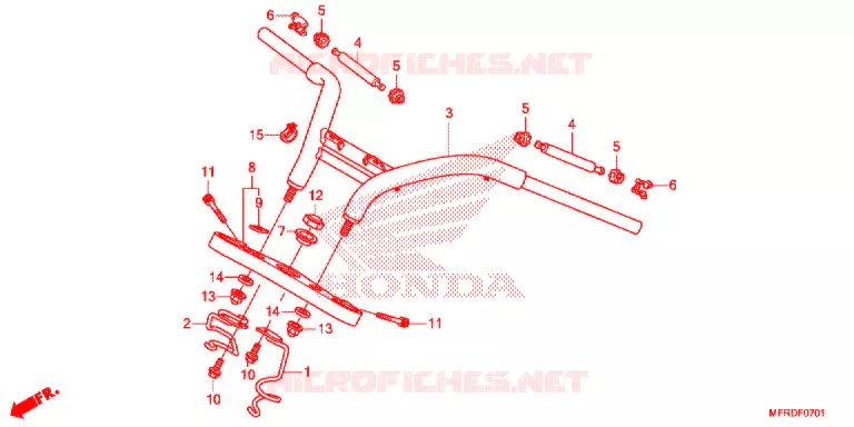 GUIDON - TE DE FOURCHE (VT1300CXA) Honda MOTO 1300 VT 2013  VT1300CXAD