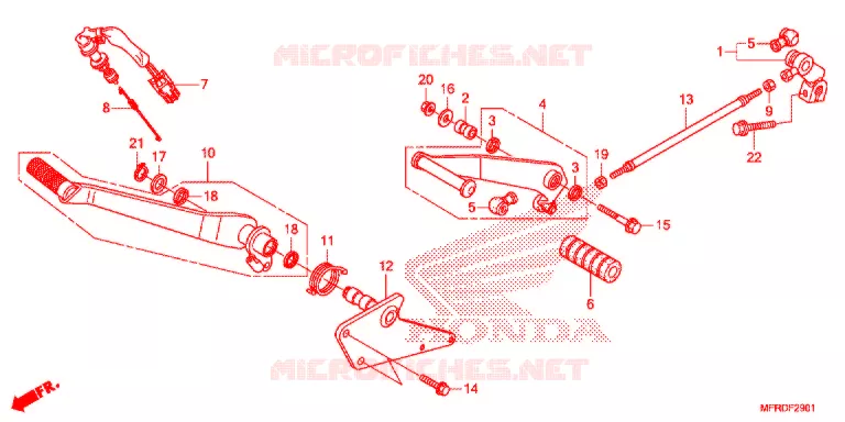 PEDALE (VT1300CXA) Honda MOTO 1300 VT 2013  VT1300CXAD