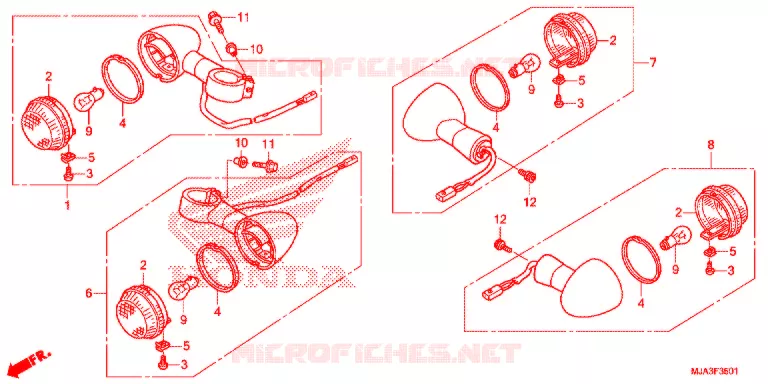 CLIGNOTANT (VT750C2S/S) Honda MOTO 750 SHADOW 2013  VT750C2SD