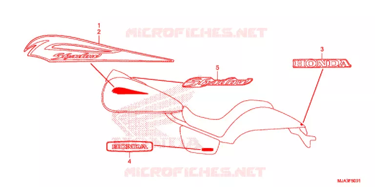 EMBLEME (VT750C2S) Honda MOTO 750 SHADOW 2013  VT750C2SD