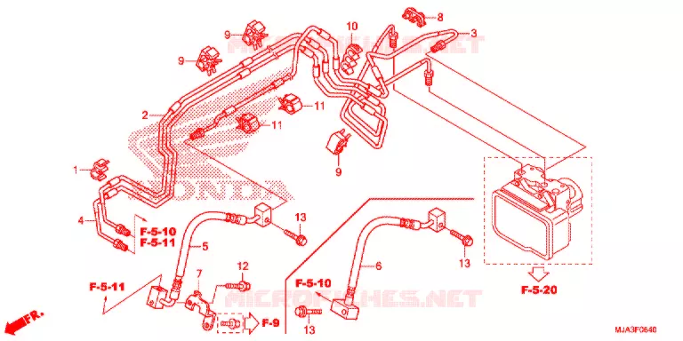 DURITE DE FREIN AVANT Honda MOTO 750 SHADOW 2013  VT750CSD