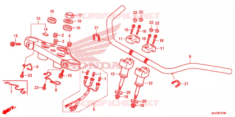 GUIDON (VT750C/CA/CS) Honda MOTO 750 SHADOW 2013  VT750CSD
