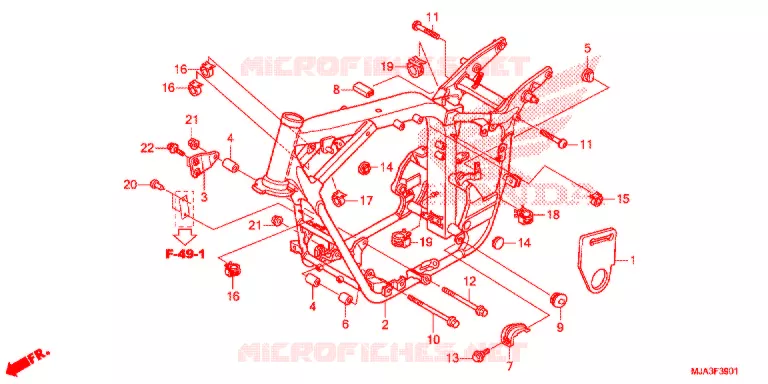 CADRE (VT750S) Honda MOTO 750 VT 2013  VT750SD