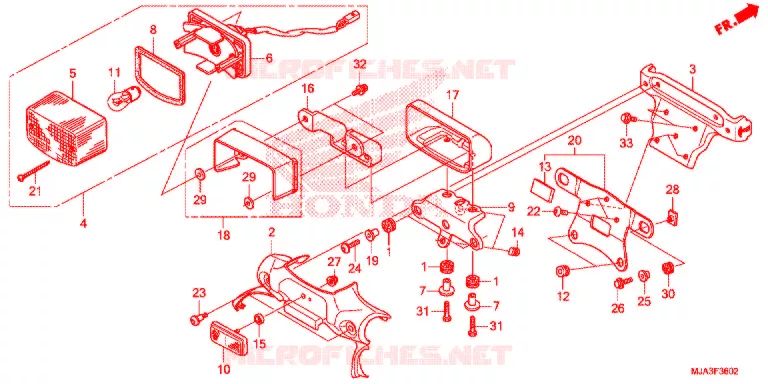 FEU ARRIERE (VT750S) Honda MOTO 750 VT 2013  VT750SD