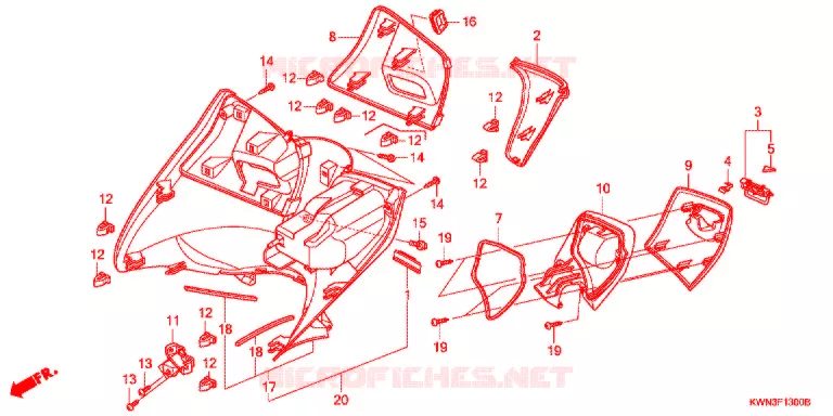 PROTEGE JAMBES Honda SCOOTER 125 PCX 2013  WW125EX2D