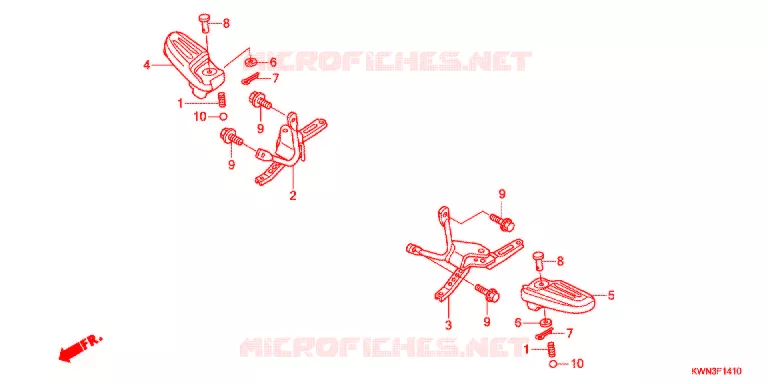 REPOSE PIED Honda SCOOTER 125 PCX 2014  WW125D