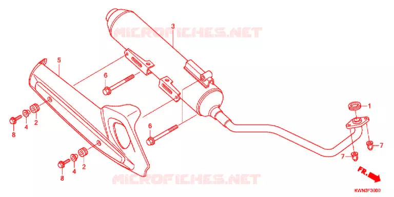 SILENCIEUX D'ECHAPPEMENT Honda SCOOTER 125 PCX 2014  WW125D