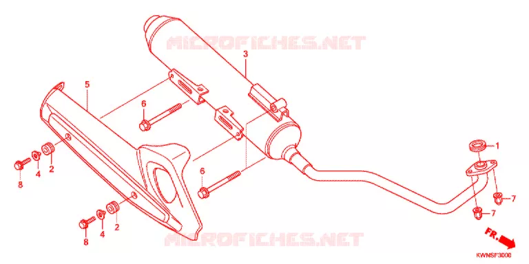 SILENCIEUX D'ECHAPPEMENT Honda SCOOTER 125 PCX 2010  WW125SB