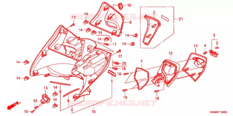 PROTEGE JAMBES Honda SCOOTER 125 PCX 2013  WW125SD