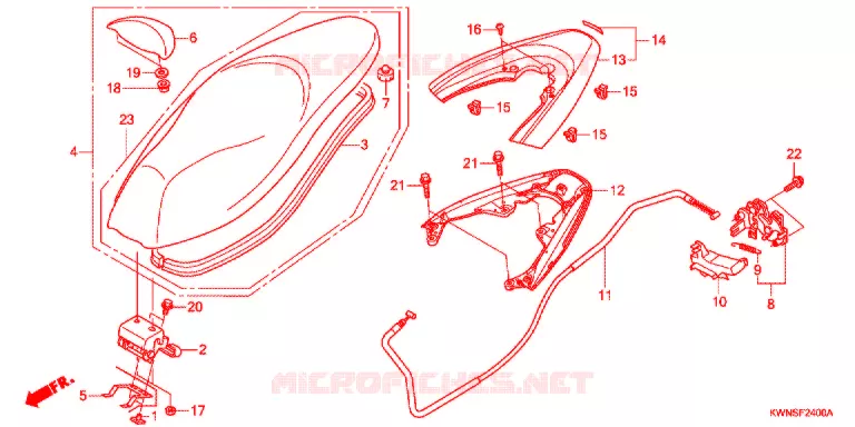 SELLE Honda SCOOTER 125 PCX 2013  WW125SD