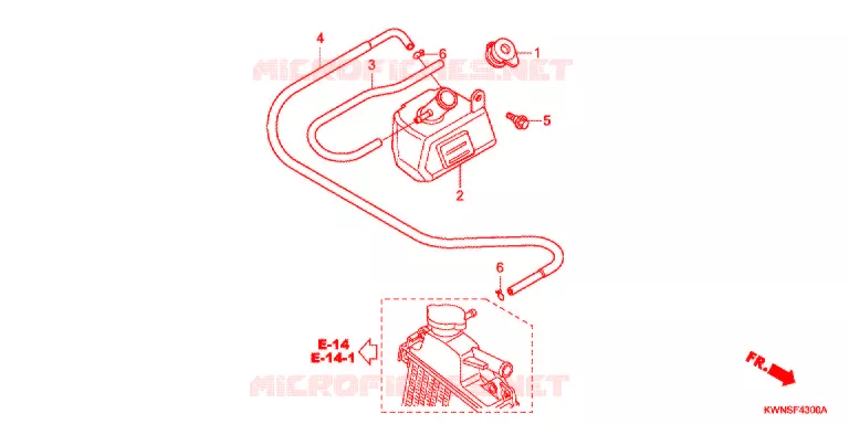VASE D'EXPANSION Honda SCOOTER 125 PCX 2013  WW125SD