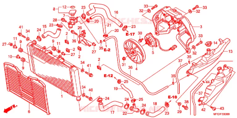 RADIATEUR Honda MOTO 600 HORNET 2010  CB600FA3A