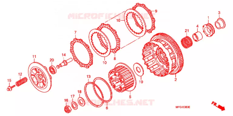 EMBRAYAGE Honda MOTO 600 HORNET 2010  CB600FA3A