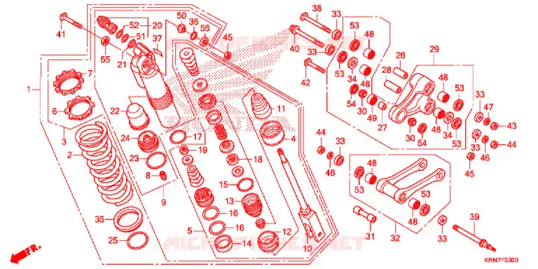 AMORTISSEUR ARRIERE Honda MOTO 250 CRF 2014  CRF250RE