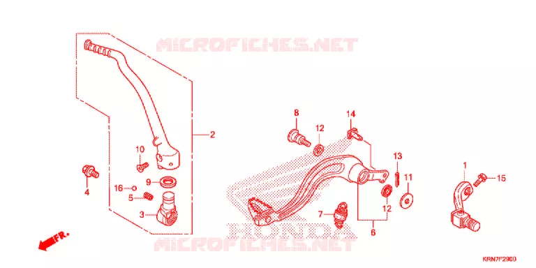 PEDALE - KICK Honda MOTO 250 CRF 2014  CRF250RE
