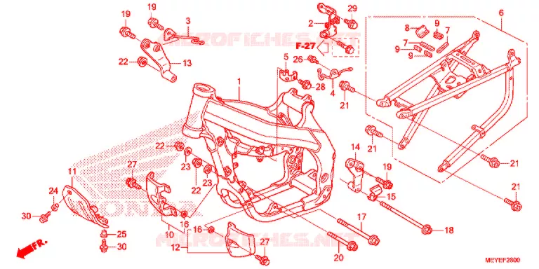 CADRE Honda MOTO 450 CRF 2015  CRF450XE