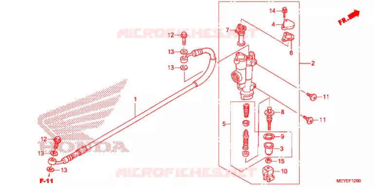MAITRE-CYLINDRE DE FREIN ARRIERE Honda MOTO 450 CRF 2017  CRF450XE