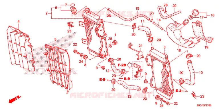 RADIATEUR Honda MOTO 450 CRF 2017  CRF450XE