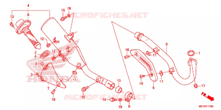 SILENCIEUX D'ECHAPPEMENT Honda MOTO 450 CRF 2014  CRF450XE