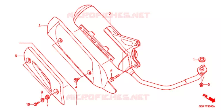 SILENCIEUX D'ECHAPPEMENT Honda SCOOTER 50 VISION 2013  NSC502WHD