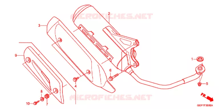 SILENCIEUX D'ECHAPPEMENT Honda SCOOTER 50 VISION 2014  NSC502WHD