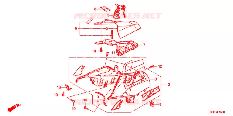 PROTEGE JAMBES Honda SCOOTER 50 VISION 2014  NSC502WHD