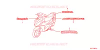 T (NSC502WH E,F,ED/T2 E,ED) pour Honda VISION 50 R REPSOL de 2013