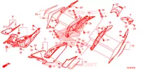 COUVERCLES LATERAUX   ARRIERES pour Honda CBR 300 ABS de 2015