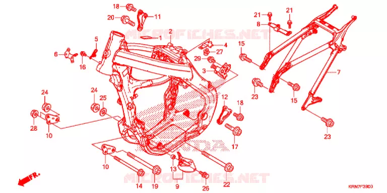 CADRE Honda MOTO 250 CRF 2015  CRF250RF