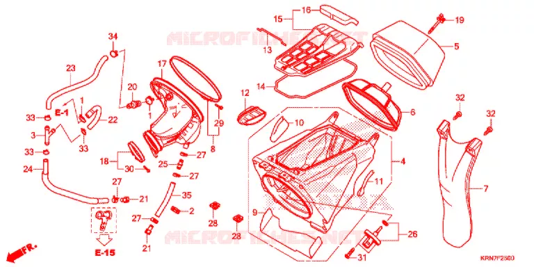FILTRE A AIR Honda MOTO 250 CRF 2015  CRF250RF
