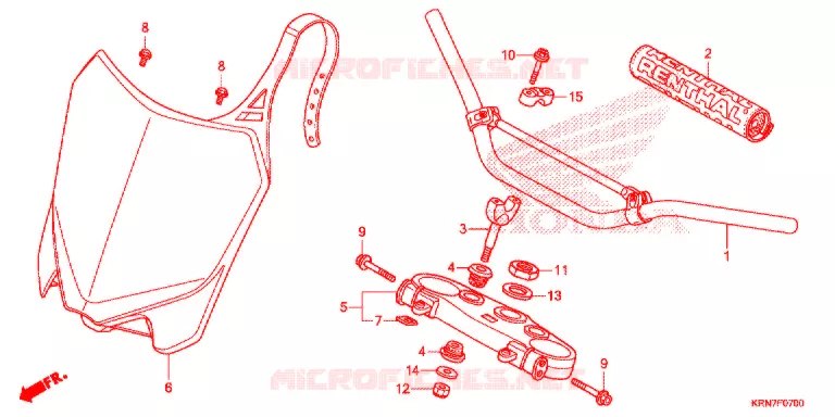GUIDON - TE DE FOURCHE Honda MOTO 250 CRF 2015  CRF250RF