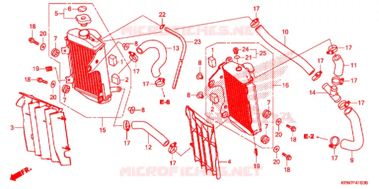 RADIATEUR Honda MOTO 250 CRF 2015  CRF250RF
