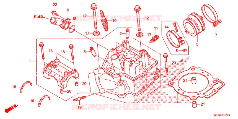 CULASSE (F) Honda MOTO 450 CRF 2015  CRF450RF