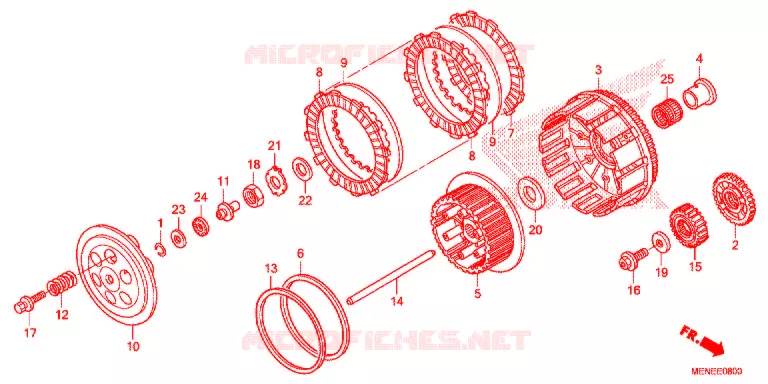 EMBRAYAGE Honda MOTO 450 CRF 2015  CRF450RF