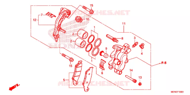 ETRIER DE FREIN AVANT Honda MOTO 450 CRF 2015  CRF450RF