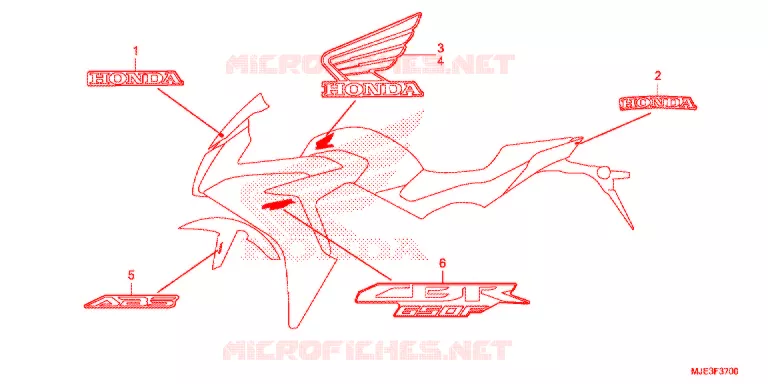 t (ED/MA/RU/U/4ED) Honda MOTO 650 CBR 2016  CBR650FAE