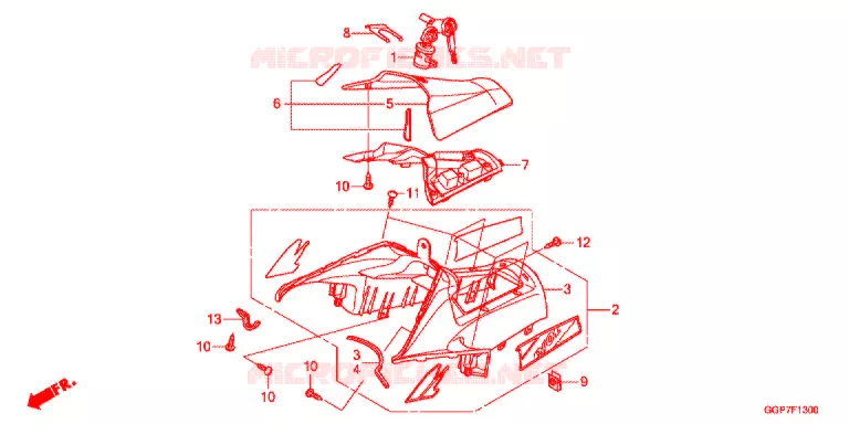PROTEGE JAMBES Honda SCOOTER 50 VISION 2014  NSC50T2E