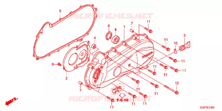 COUVERCLE GAUCHE Honda SCOOTER 50 VISION 2014  NSC50T2E