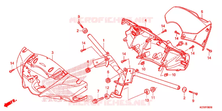 GUIDON - CARENAGE Honda SCOOTER 125 SH 2015  SH125ADSE