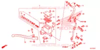 MAITRE CYLINDRE DE FREIN AVANT (ABS) pour Honda SH 125 ABS SPORTY de 2014