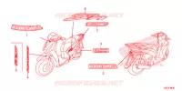 AUTOCOLLANTS pour Honda SH 150 ABS STANDARD de 2014