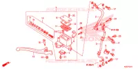 MAITRE CYLINDRE DE FREIN AVANT (ABS) pour Honda SH 150 ABS STANDARD de 2014