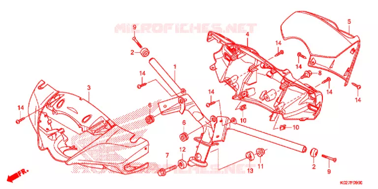 GUIDON - CARENAGE Honda SCOOTER 150 SH 2014  SH150ASE