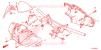 GUIDON   CARENAGE pour Honda SH 300 NERO SPECIALE de 2014