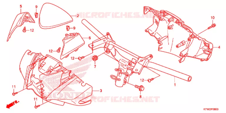 GUIDON - CARENAGE Honda SCOOTER 300 SH 2014  SH300E