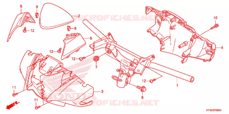 GUIDON - CARENAGE Honda SCOOTER 300 SH 2014  SH300E