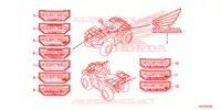 AUTOCOLLANTS pour Honda FOURTRAX 420 RANCHER 4X4 ES RED de 2014