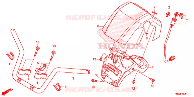 GUIDON Honda ATV 420 FOURTRAX 2014  TRX420FE1E