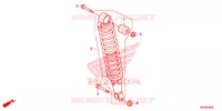 AMORTISSEUR ARRIERE pour Honda FOURTRAX 420 RANCHER 4X4 Manual Shift RED de 2014