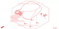 SELLE pour Honda FOURTRAX 420 RANCHER 4X4 Manual Shift RED de 2014